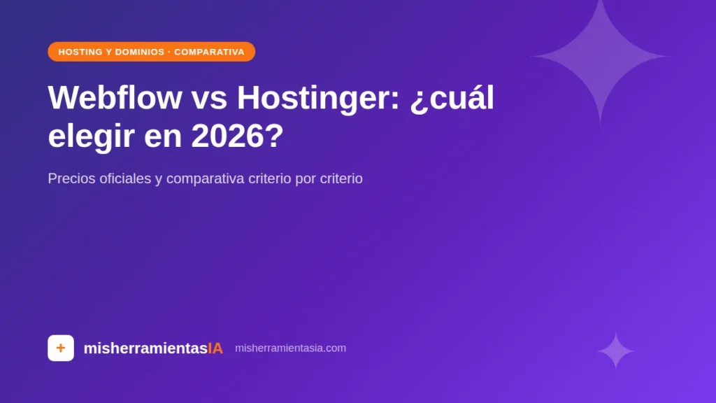 Webflow vs Hostinger: comparativa 2026
