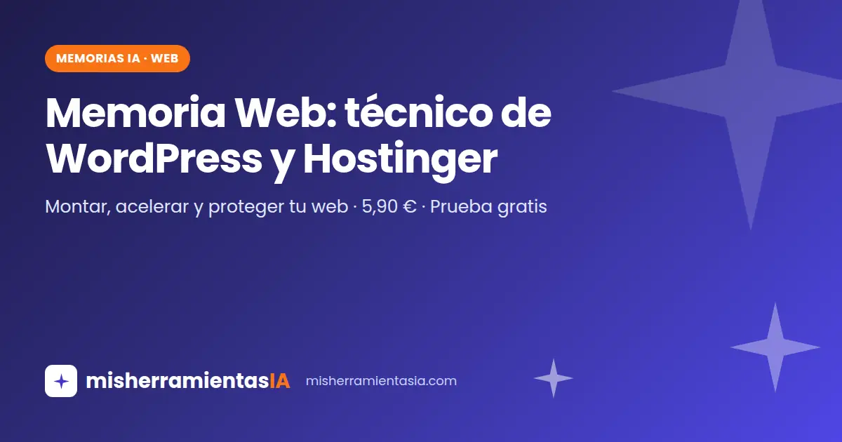WordPress con IA: Memoria Web para mantenimiento con Hostinger